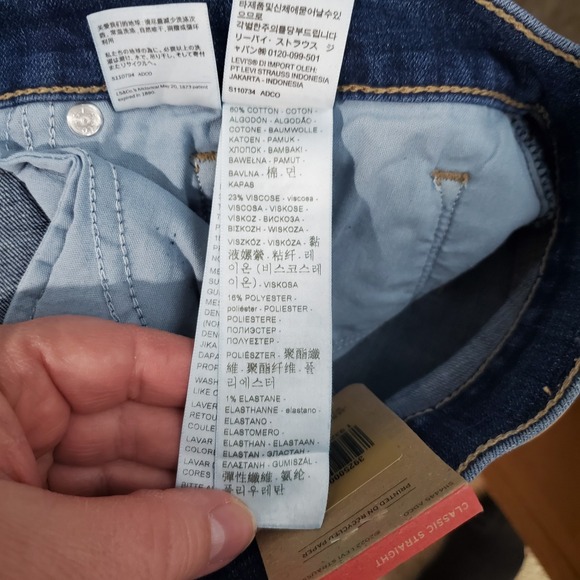 Levi's Womens Classic Straight Mid Rise Hypersoft Denim Blue Jeans 16M (W33 L30) - Picture 3 of 14